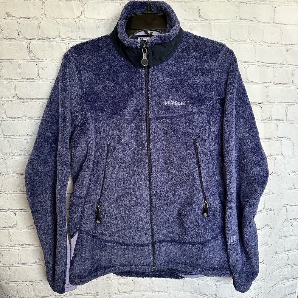 Patagonia Women Vintage R2 Fleece Full Zip Jacket Size S Purple 25143